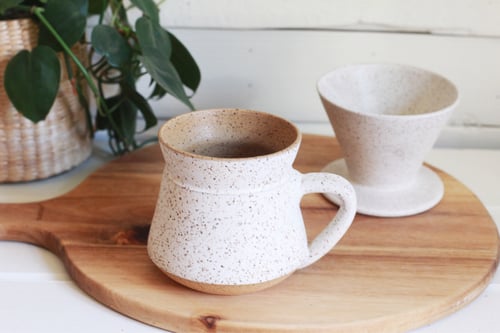 Image of White Speckled Modern Mug
