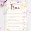 Baby Shower Games - Baby True Or False Game Cards Pink Moon 