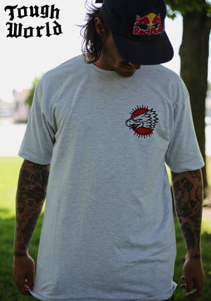 Image of Tough World Eagle Tee, Ash Grey