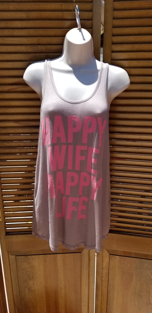 Image of Happy Wife  White Tank Top