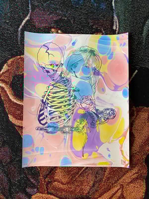 Image of ‘Break The Chain’  marbled print