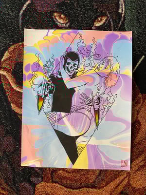 Image of ‘Creaper came a blazin’ marbled print