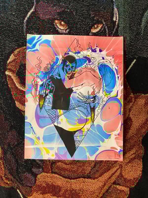 Image of ‘Creaper came a blazin’ marbled print