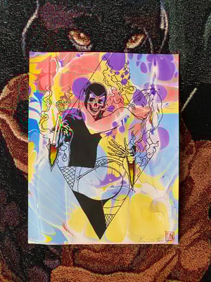 Image of ‘Creaper came a blazin’ marbled print