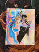 ‘Saturdazed’ marbled print
