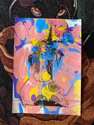 Image of ‘Full moon Magic’ marbled print