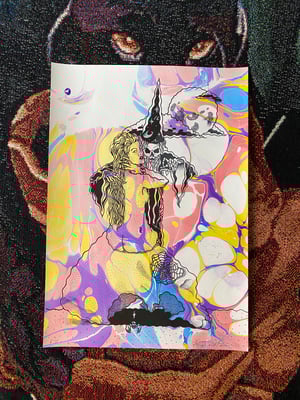 Image of ‘Full moon Magic’ marbled print