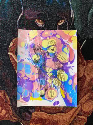 Image of ‘Web mystics’ marbled print