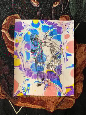 Image of ‘Web mystics’ marbled print