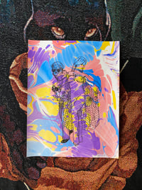 Image 1 of ‘Web mystics’ marbled print