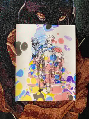 Image of ‘Web mystics’ marbled print