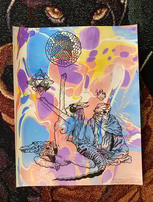 Image of ‘Gator Mystics’ marbled print