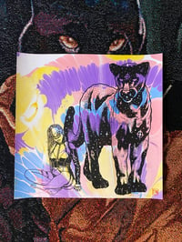 Image 4 of ‘Mistress of The Cosmic Panther’ marbled print