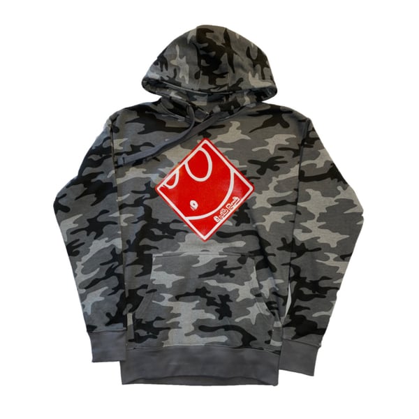Image of Ghost Hoodie in Dark Camouflage/White/Red
