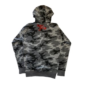 Image of Ghost Hoodie in Dark Camouflage/White/Red