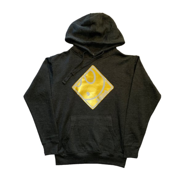 Image of Ghost Hoodie in Charcoal/White/Yellow Gold