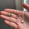 14k gold filled heart earrings and necklace