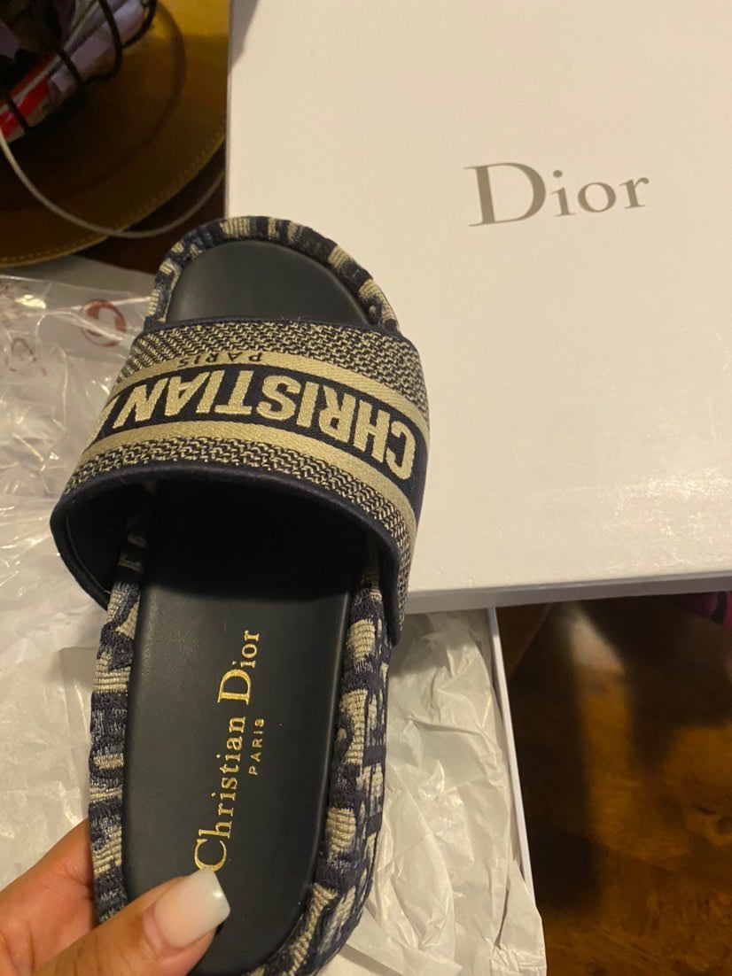 dior platform slide