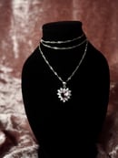 Image 5 of Blush Crystal Heart Earrings & Necklace