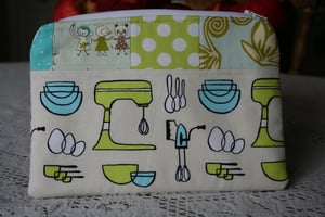 Image of Patchwork Zippered Pouch #1