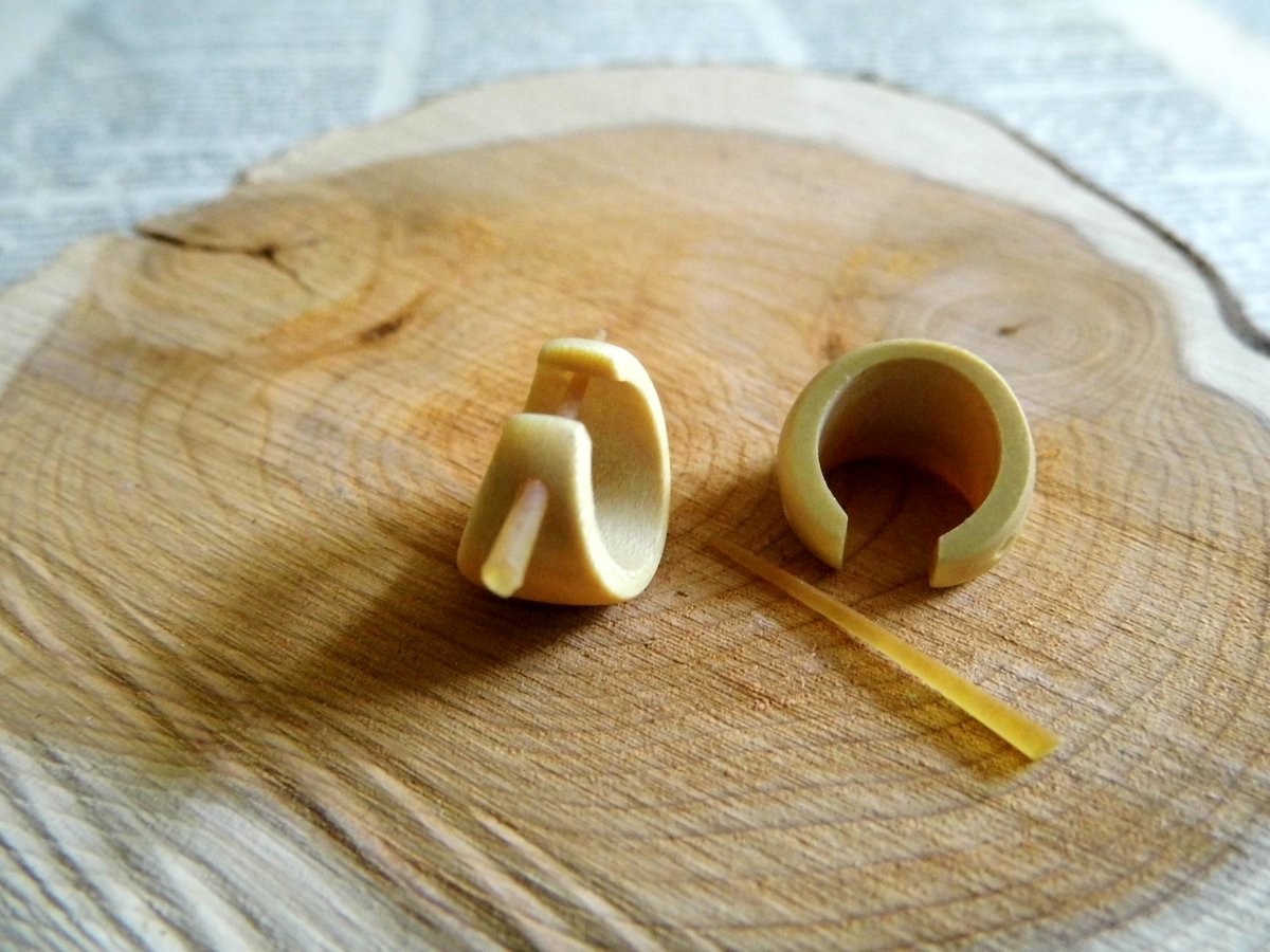 Small Sleeper Olive Wood Huggies Earrings