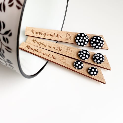 Image of Spotty Monochrome Fabric Studs