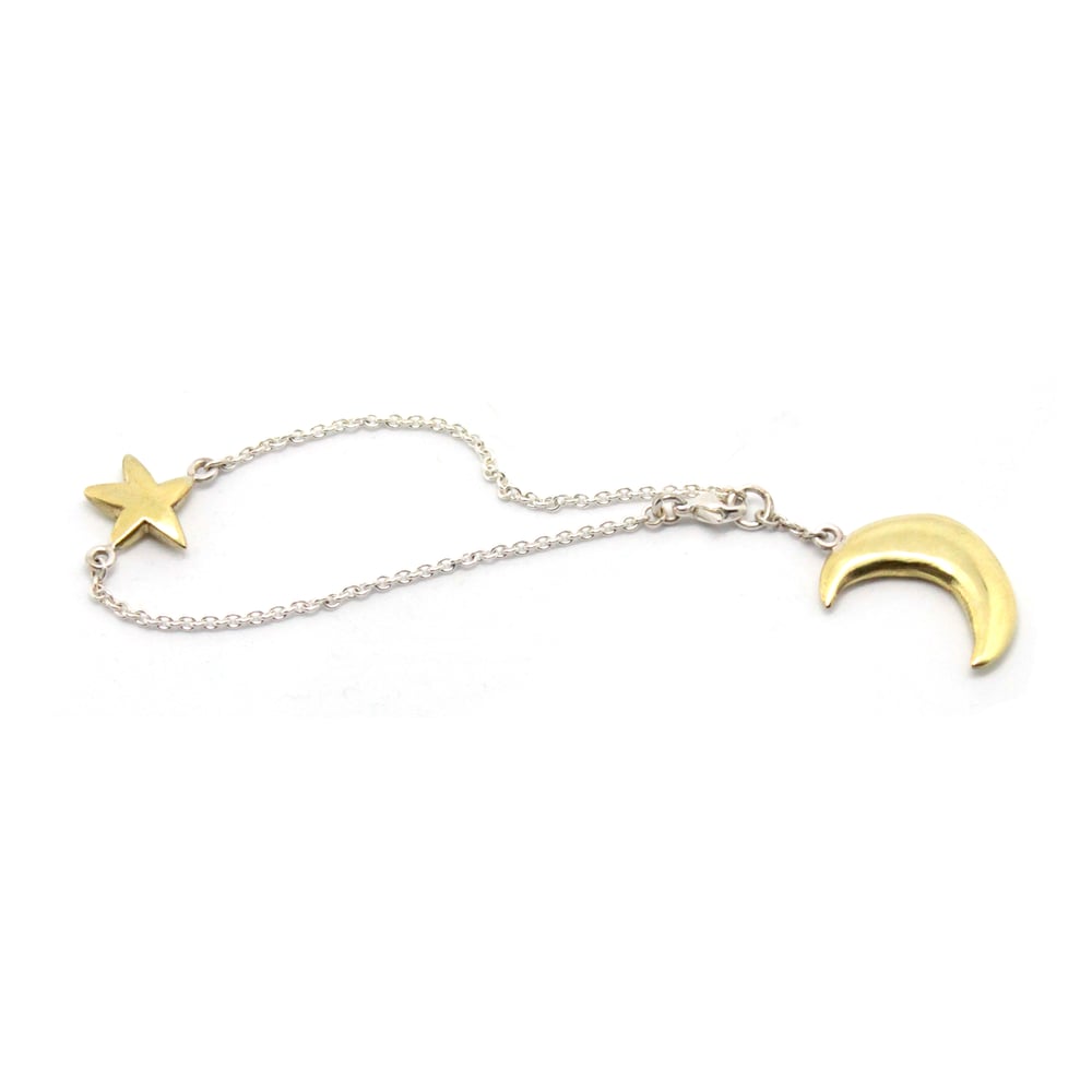 Image of PUFFY MOON AND STAR BRACELET