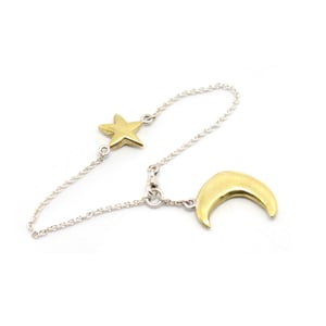Image of PUFFY MOON AND STAR BRACELET