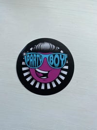 6.9cm Party Boy stickers 