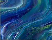 Blue "universe" flip cup