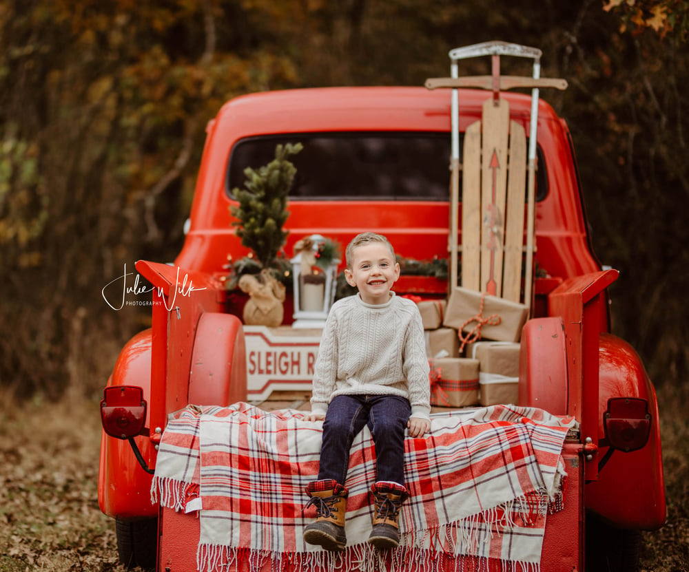 Image of Vintage Red Truck Mini Session