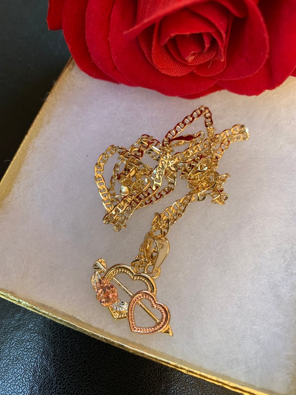 Image of Double Corazón  Necklace