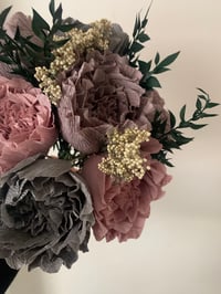 Image 3 of Peony Bouquet - Mauve, Light Grey, Dark Grey ๐