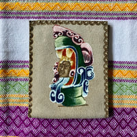 Image 1 of Hand painted leather wallet 