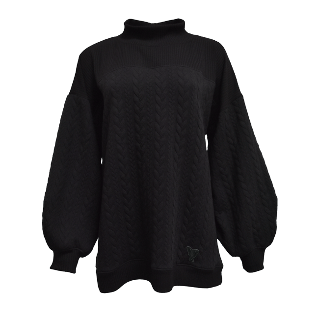 womens black cocoon sweater