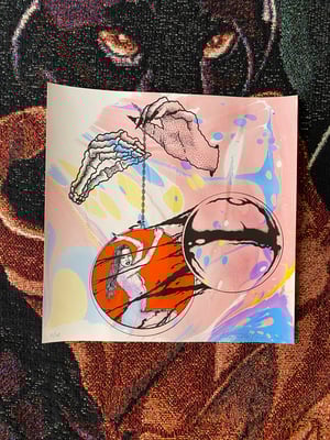 Image of ‘Lady of The Orb’ marbled print