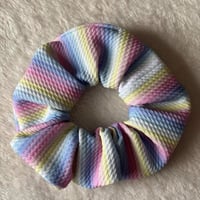 Rainbow Stripes Bullet Handmade Scrunchie