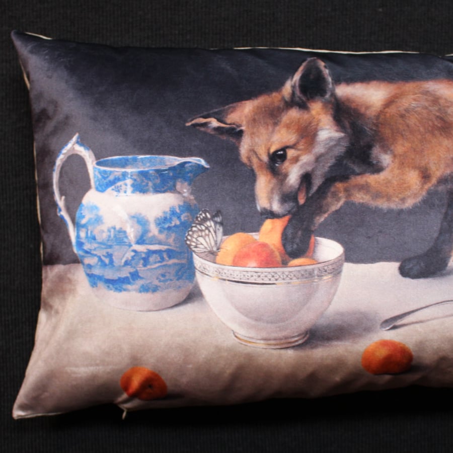 Image of Velvet Fox Cub Bolster Cushion