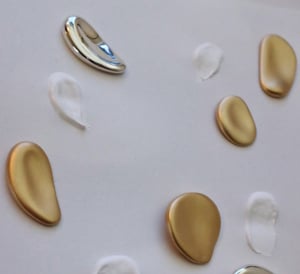 Image of Palette Earrings Round (Matte gold)