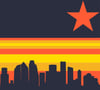 Navy Houston Rainbow Skyline Orange Star 
