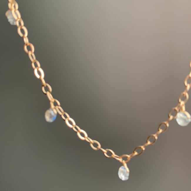 baby labradorite choker