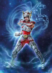 Image 1 of Pegasus -Seiya  A2 (59,4x42) prints on 400gr. fine art canvas limited ed. of 30pcs
