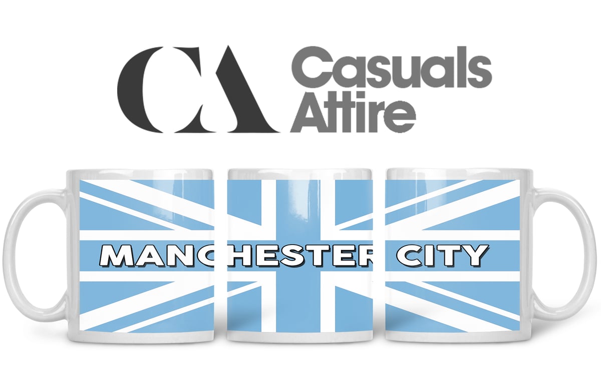 Man City, Football, Casuals, Ultras, Fully Wrapped Mugs. Unofficial. FREE UK POSTAGE