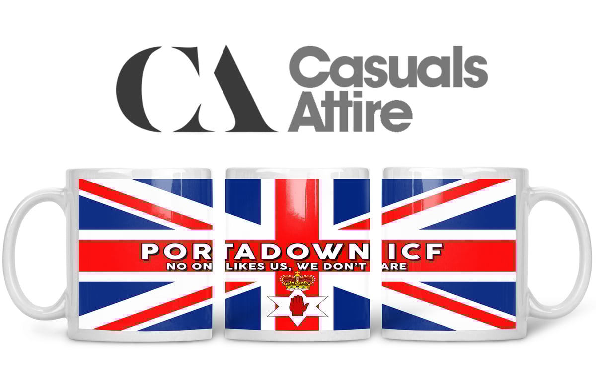 Portadown, Football, Casuals, Ultras, Fully Wrapped Mugs. Unofficial. FREE UK POSTAGE