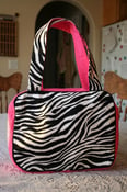 Image of Zebra Print & Hot Pink Tote Bag