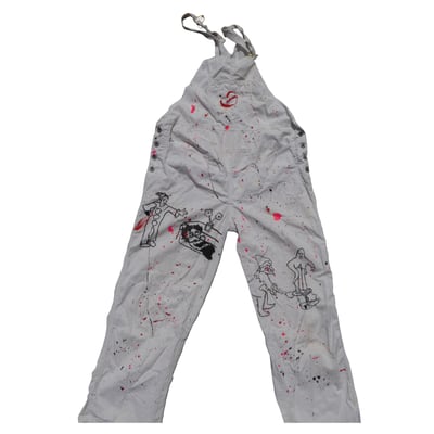 Image of Jordavelli x RMS Betty Boop Paint Splattered Dungarees 