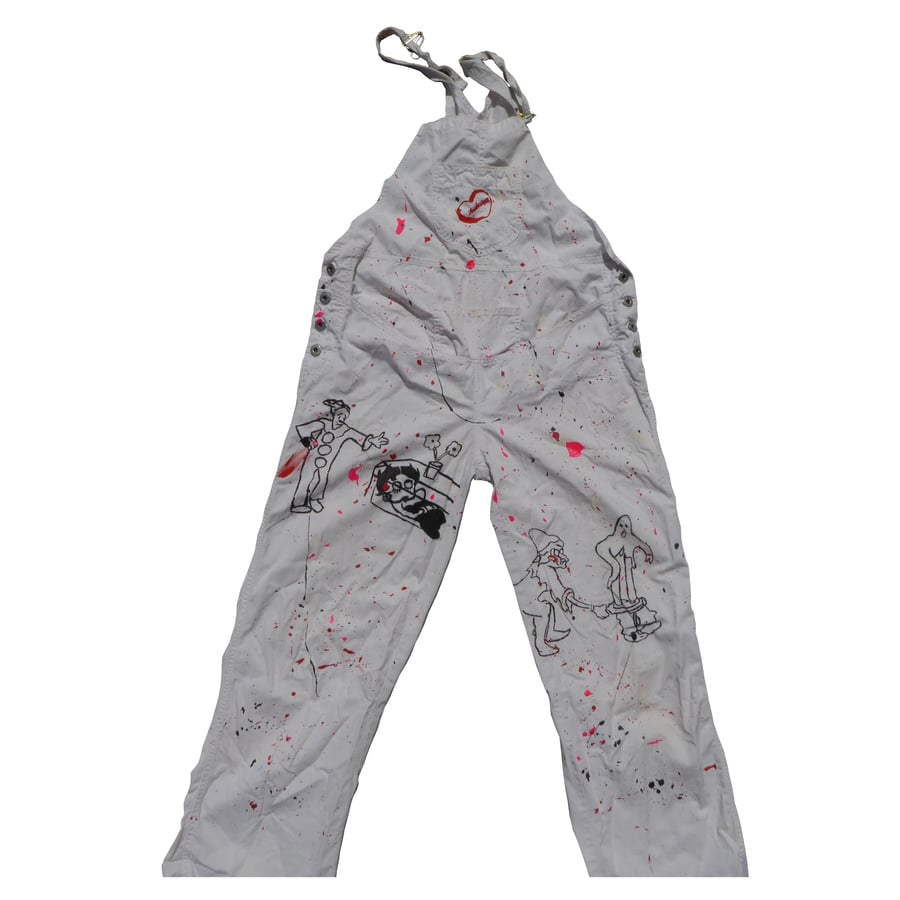 Image of Jordavelli x RMS Betty Boop Paint Splattered Dungarees 
