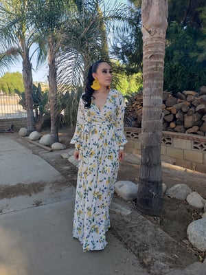 Image of Tropical Long Flower Dress