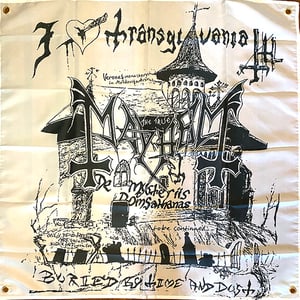 Image of Mayhem  " I Love Translyvania "  Flag / Banner / Tapestry /