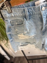 Image 2 of Fashion Nova light distressed shorts 
